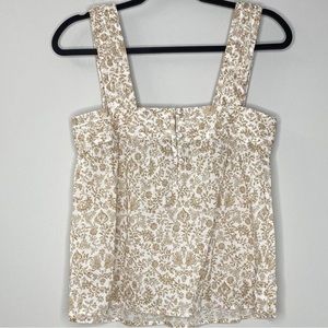 Faherty Ozette Floral Organic Cotton Camisole Top | Size XS